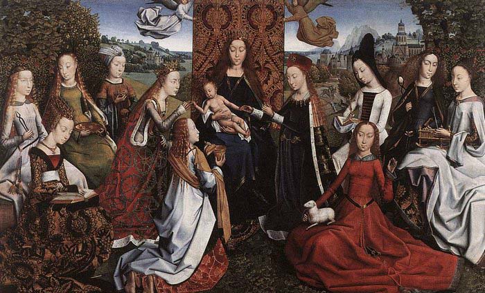 Master of the Saint Lucy Legend Virgin Surrounded by Female Saints